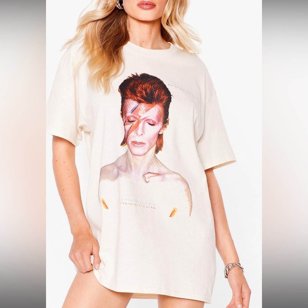 David Bowie Tshirt dress from Nasty Gal